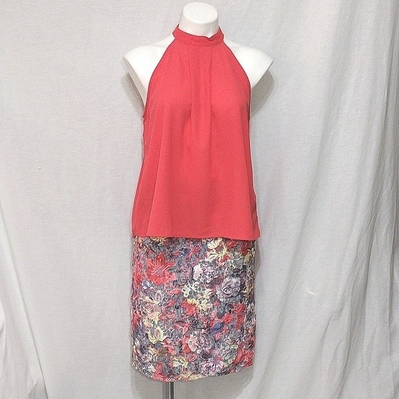 Paper Crane Anthropologie High Neck Halter Keyhole Back Tank Top Large - Picture 5 of 7